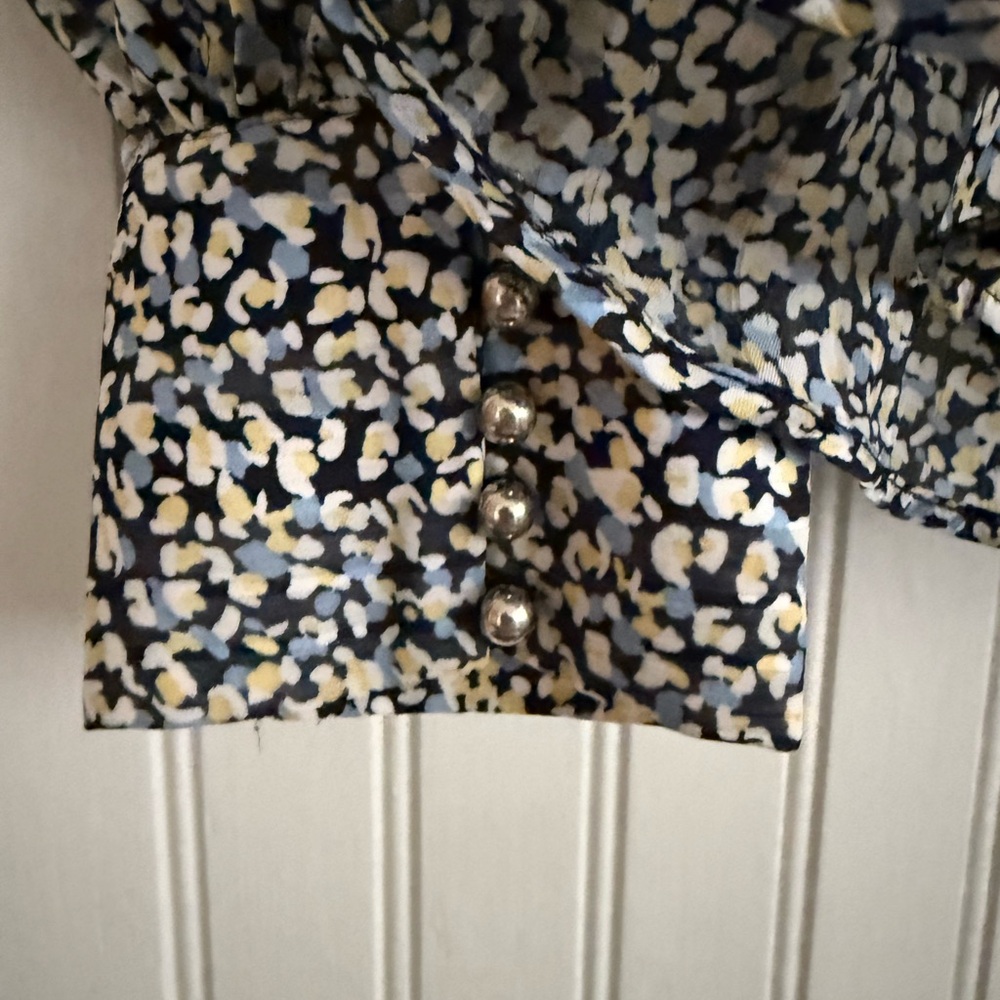 H&M Blue and Yellow Top Size Small - Picture 5 of 6